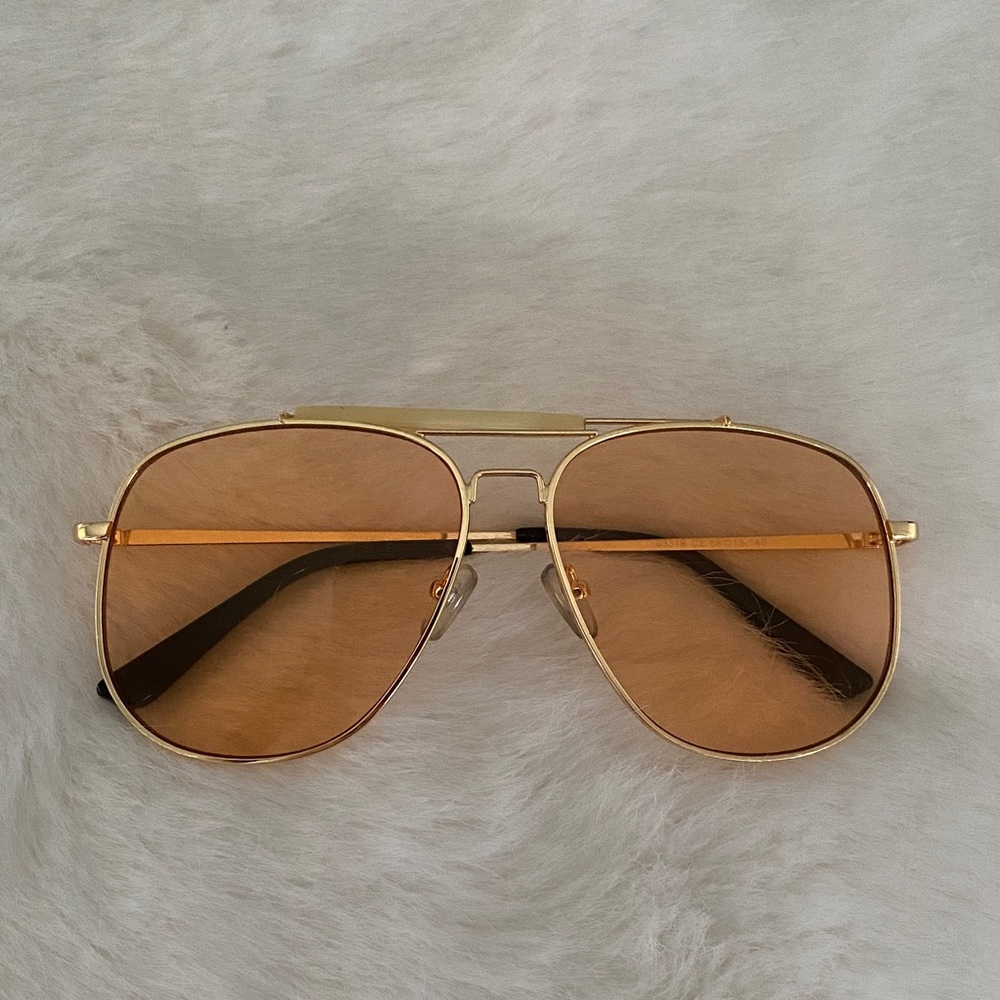 Gold Aviator Sunglasses